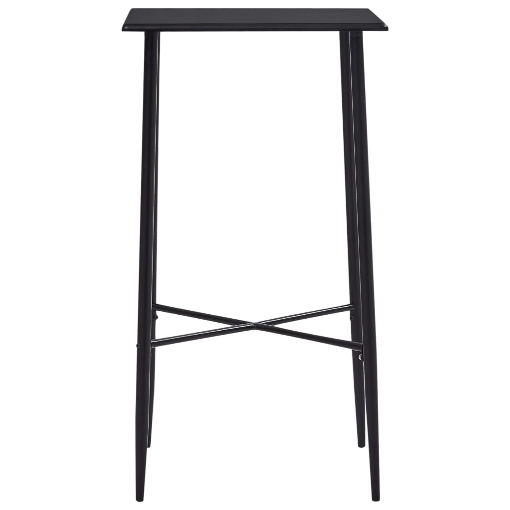 vidaXL Mesa de bar 60x60x111 cm MDF preto