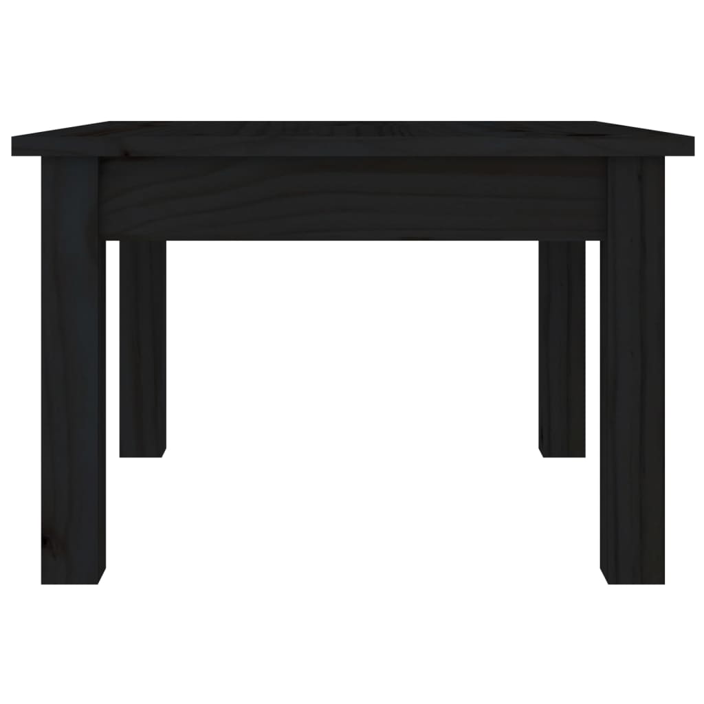 vidaXL Mesa de centro 45x45x30 cm pinho maciço preto