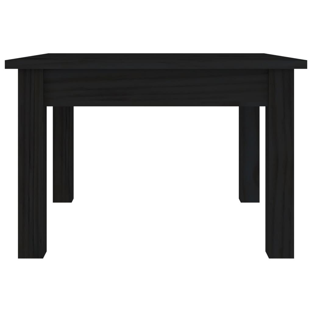 vidaXL Mesa de centro 45x45x30 cm pinho maciço preto