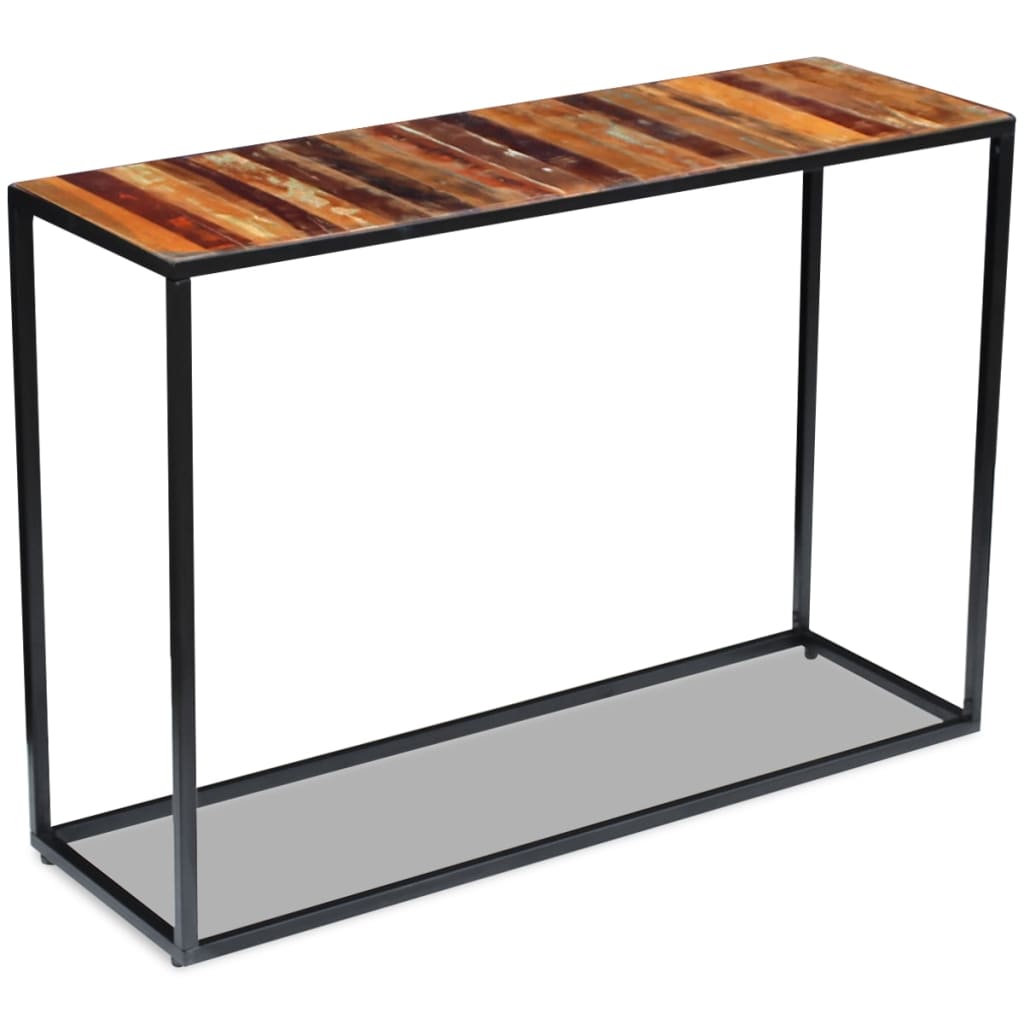 vidaXL Mesa consola 110x35x76 cm madeira reciclada maciça