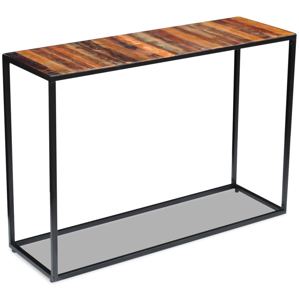 vidaXL Mesa consola 110x35x76 cm madeira reciclada maciça