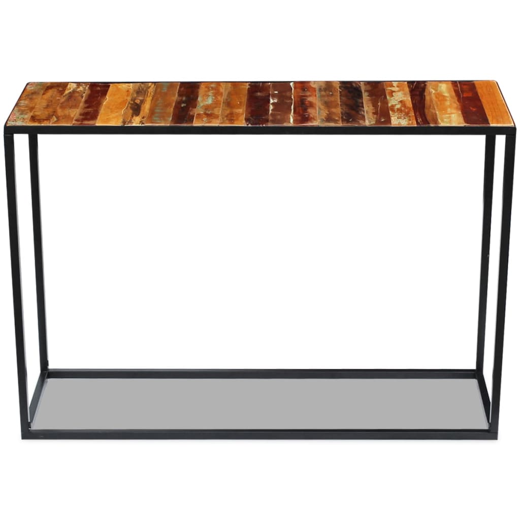 vidaXL Mesa consola 110x35x76 cm madeira reciclada maciça