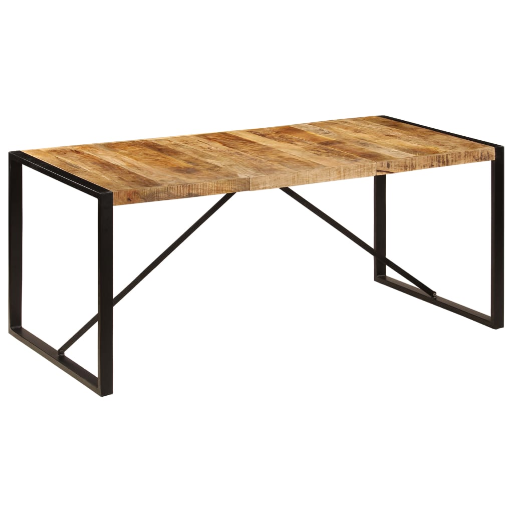 vidaXL Mesa de jantar madeira de mangueira maciça áspera 180 cm