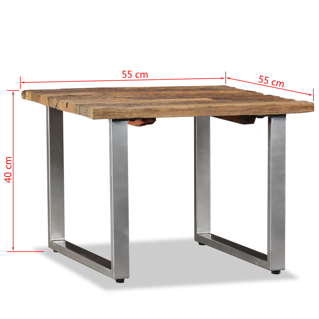 vidaXL Mesa de centro madeira reciclada maciça 55x55x40 cm