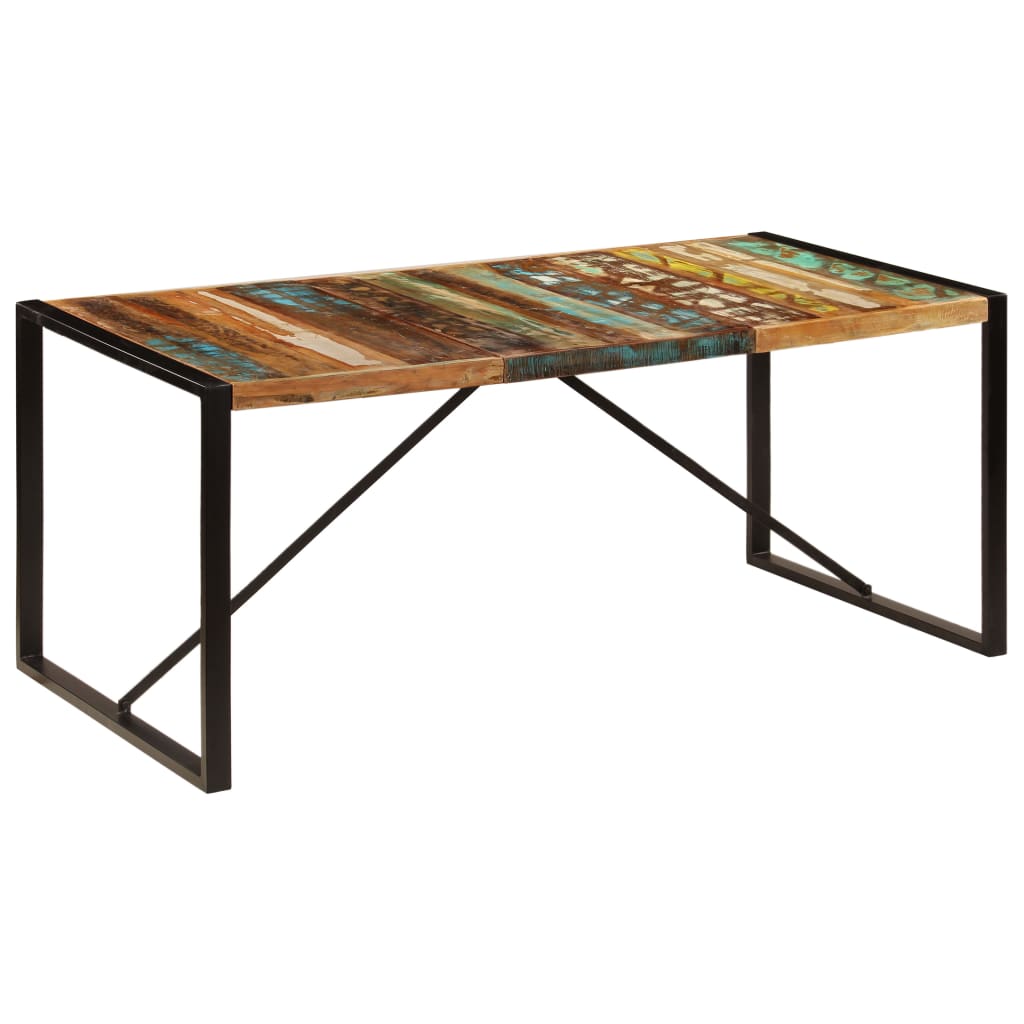 vidaXL Mesa de jantar 180x90x75 cm madeira recuperada maciça