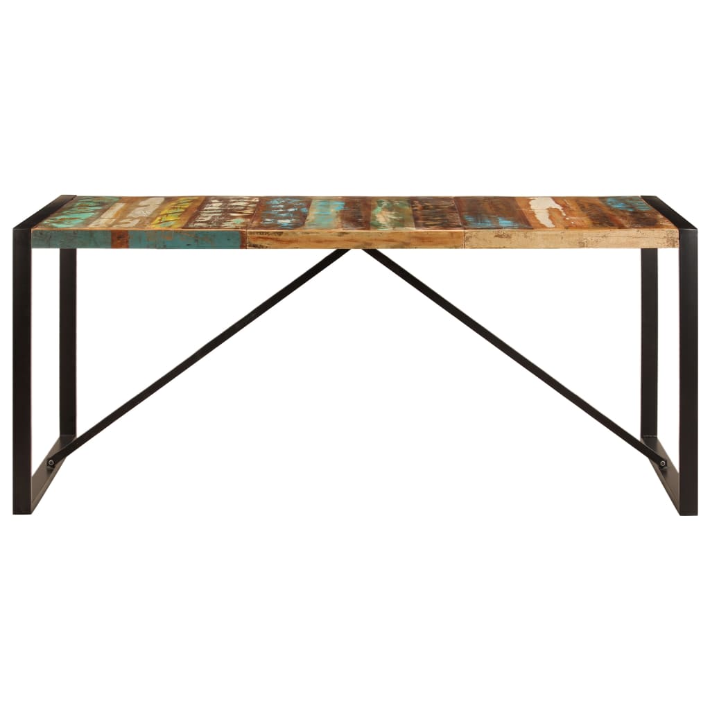 vidaXL Mesa de jantar 180x90x75 cm madeira recuperada maciça