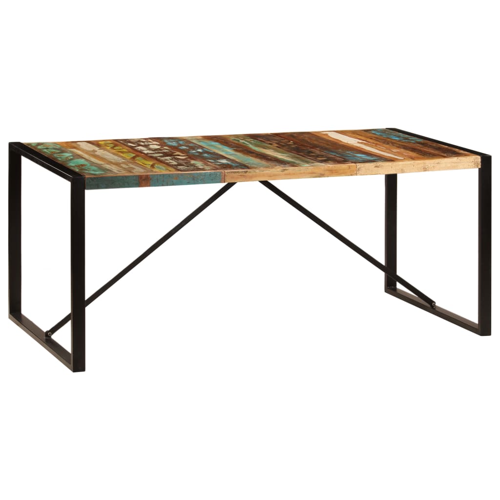 vidaXL Mesa de jantar 180x90x75 cm madeira recuperada maciça