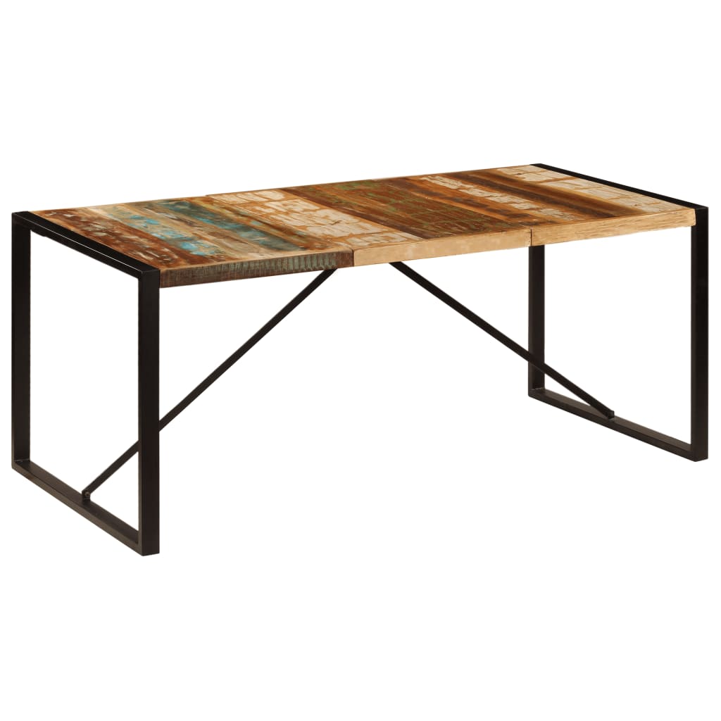 vidaXL Mesa de jantar 180x90x75 cm madeira recuperada maciça