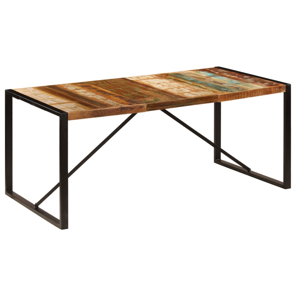 vidaXL Mesa de jantar 180x90x75 cm madeira recuperada maciça