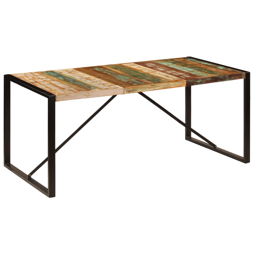 vidaXL Mesa de jantar 180x90x75 cm madeira recuperada maciça