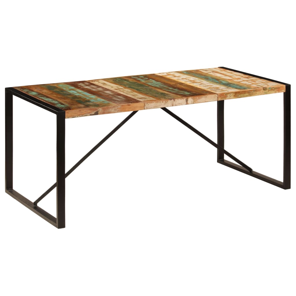 vidaXL Mesa de jantar 180x90x75 cm madeira recuperada maciça