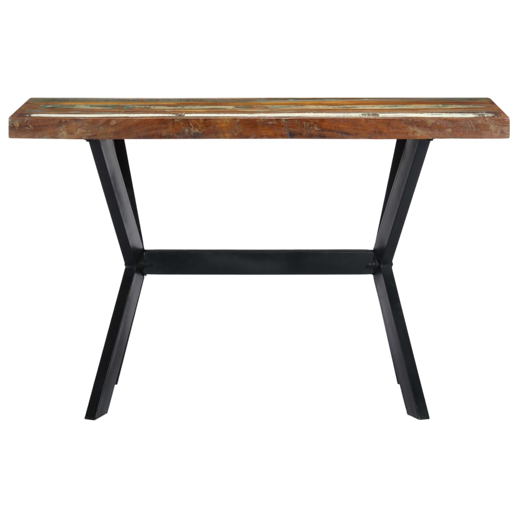 vidaXL Mesa de jantar 120x60x75 cm madeira recuperada maciça