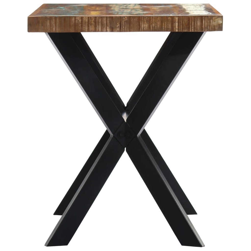 vidaXL Mesa de jantar 120x60x75 cm madeira recuperada maciça