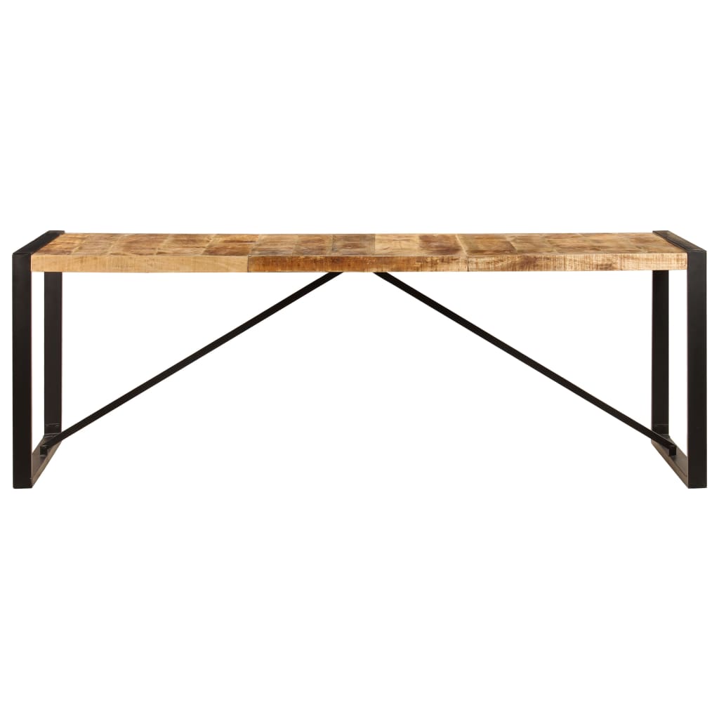 vidaXL Mesa de jantar madeira de mangueira maciça 220x100x75 cm