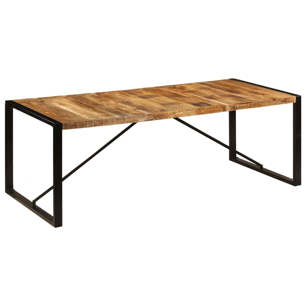 vidaXL Mesa de jantar madeira de mangueira maciça 220x100x75 cm