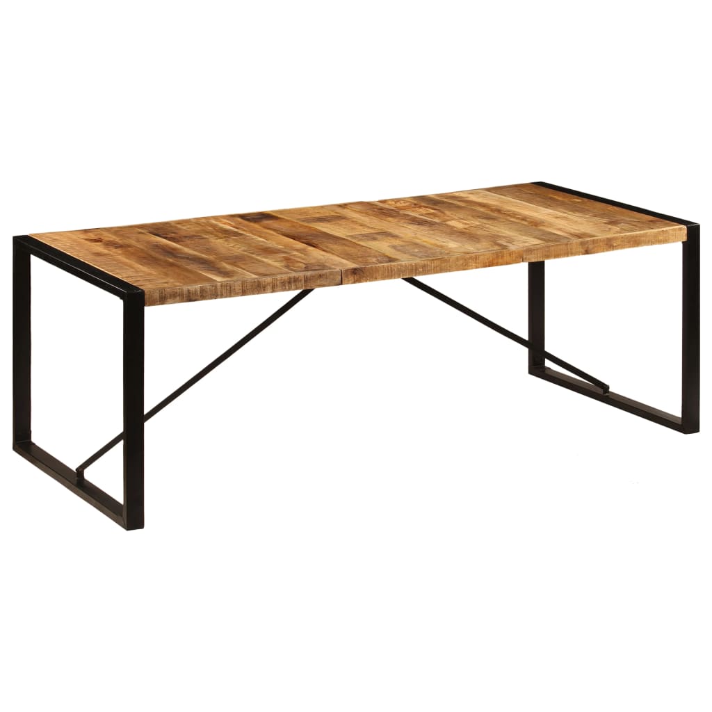 vidaXL Mesa de jantar madeira de mangueira maciça 220x100x75 cm