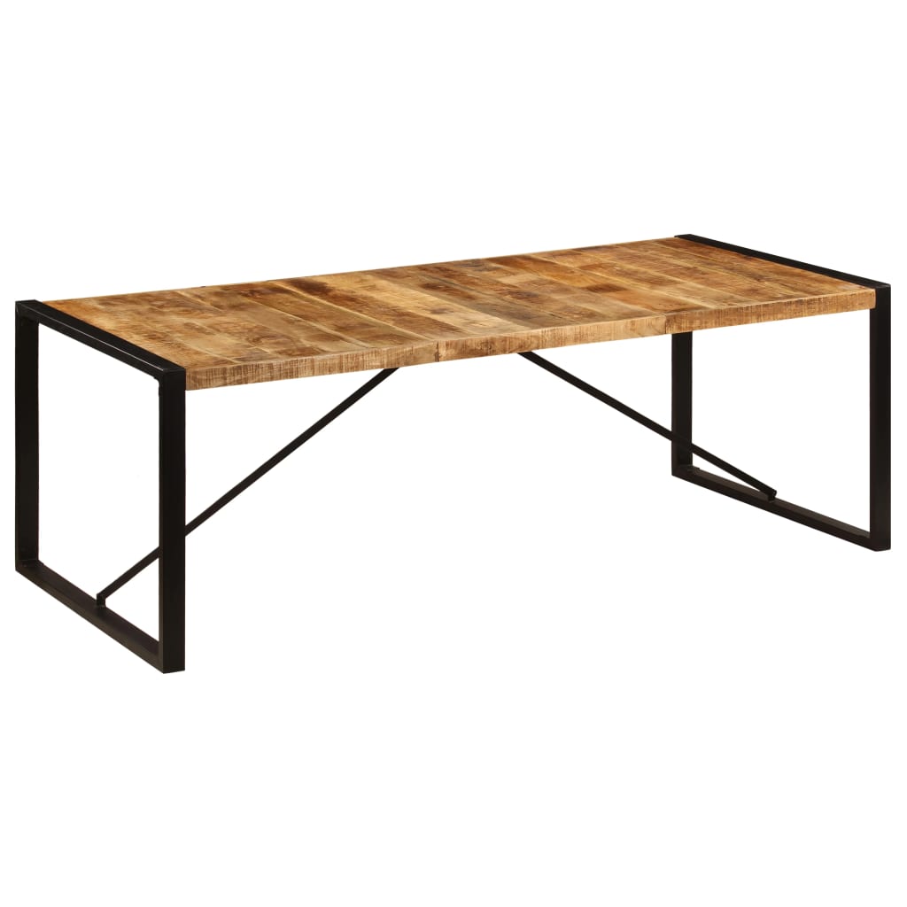 vidaXL Mesa de jantar madeira de mangueira maciça 220x100x75 cm