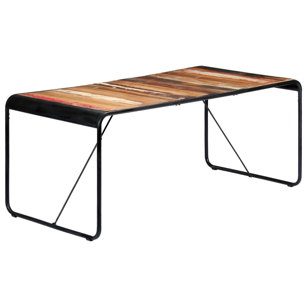 vidaXL Mesa de jantar 180x90x76 cm madeira recuperada maciça