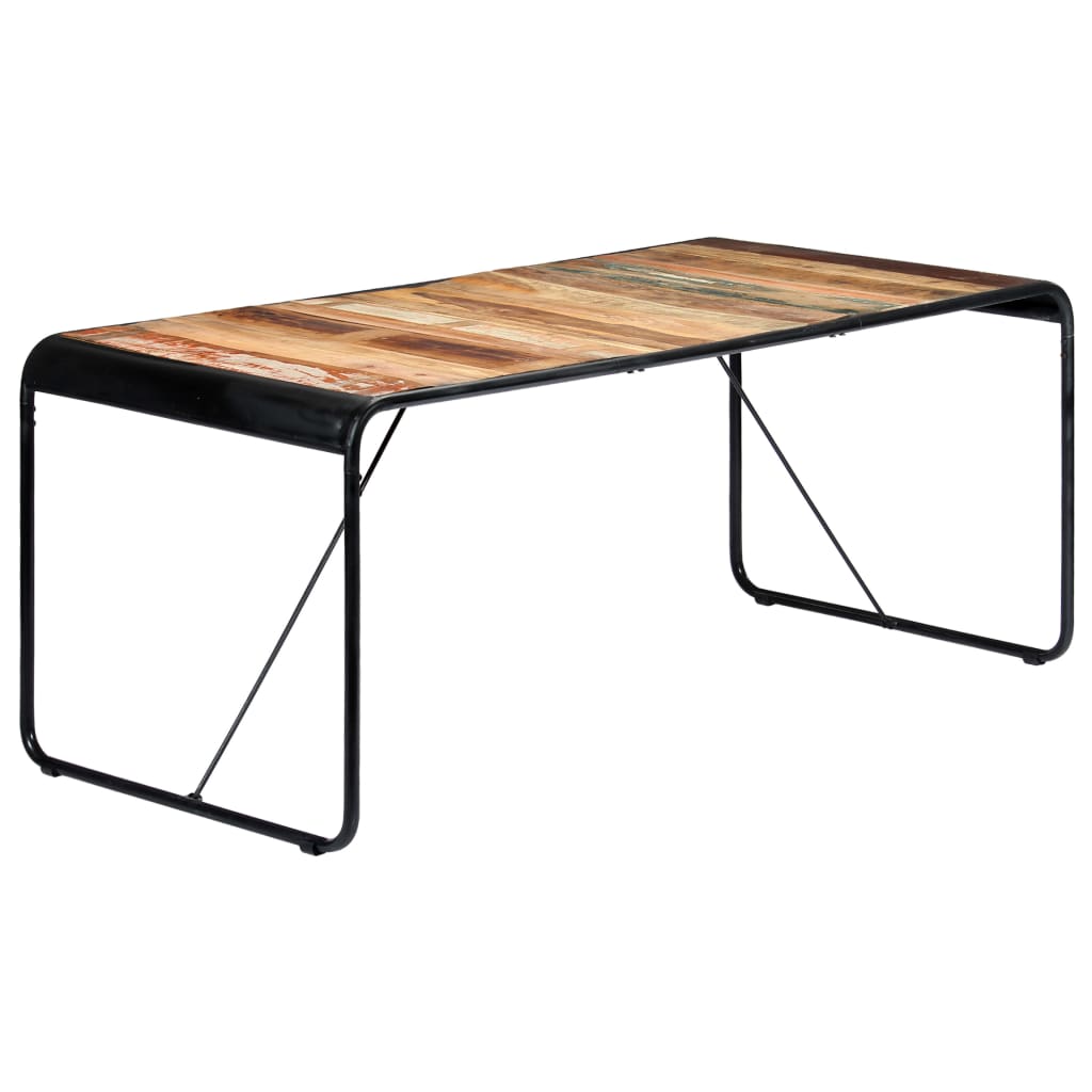 vidaXL Mesa de jantar 180x90x76 cm madeira recuperada maciça