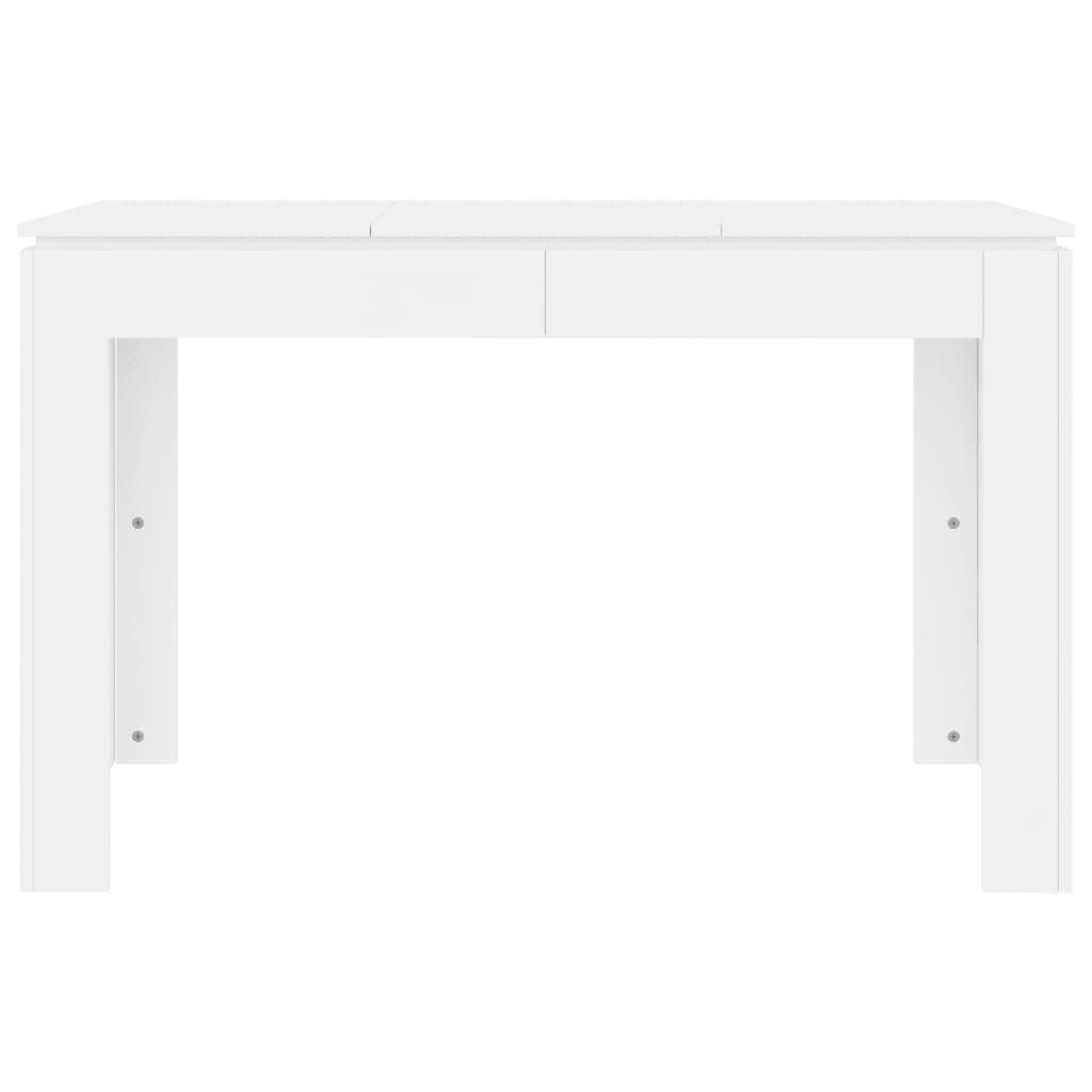 vidaXL Mesa de jantar 120x60x76 cm contraplacado branco