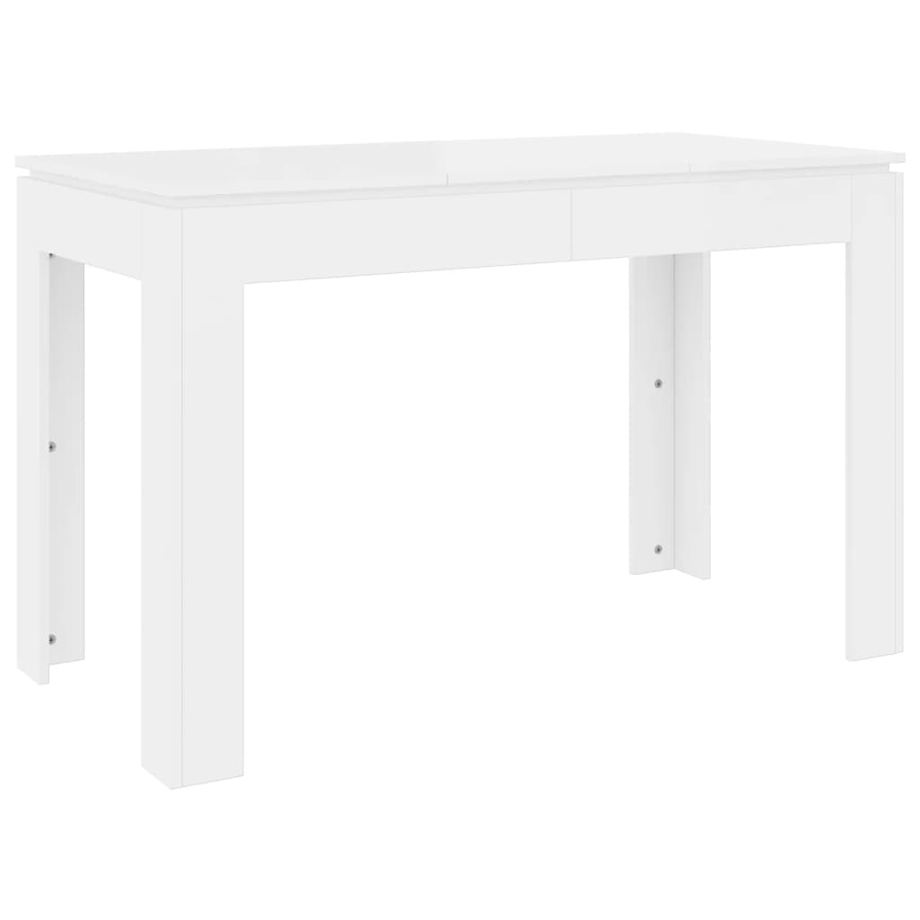 vidaXL Mesa de jantar 120x60x76 cm contraplacado branco