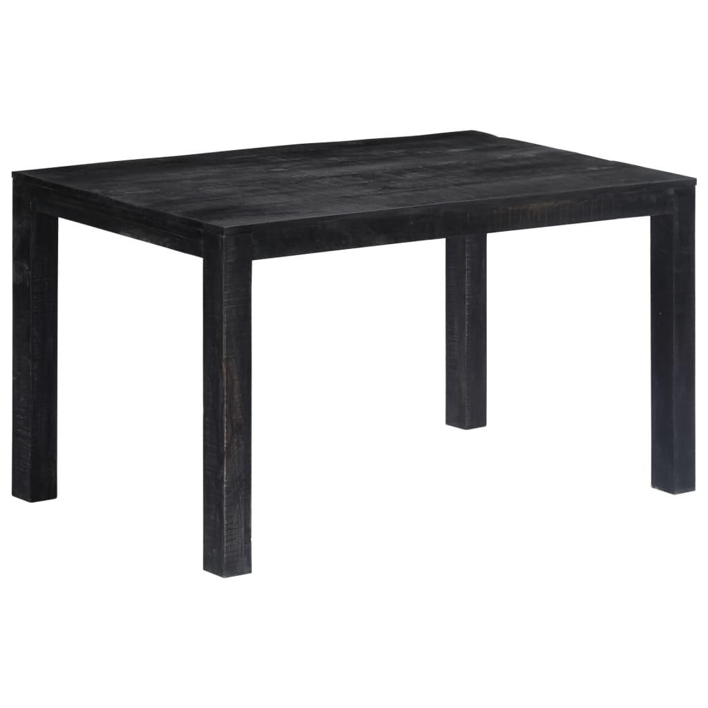 vidaXL Mesa de jantar 140x80x76 cm madeira de mangueira maciça preto