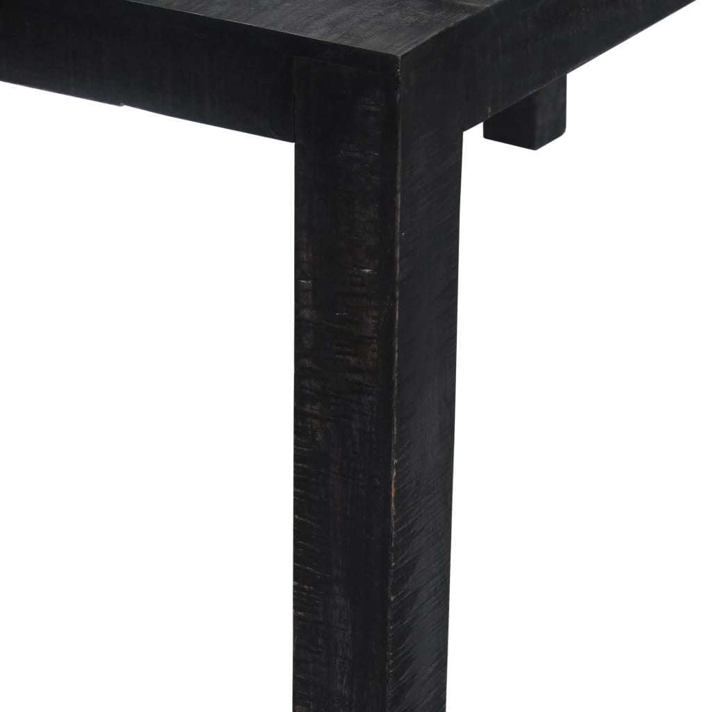 vidaXL Mesa de jantar 140x80x76 cm madeira de mangueira maciça preto