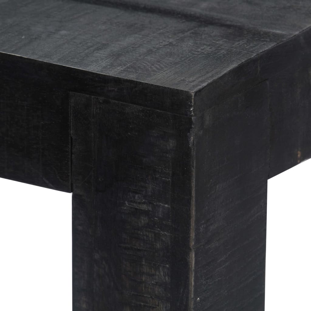 vidaXL Mesa de jantar 140x80x76 cm madeira de mangueira maciça preto