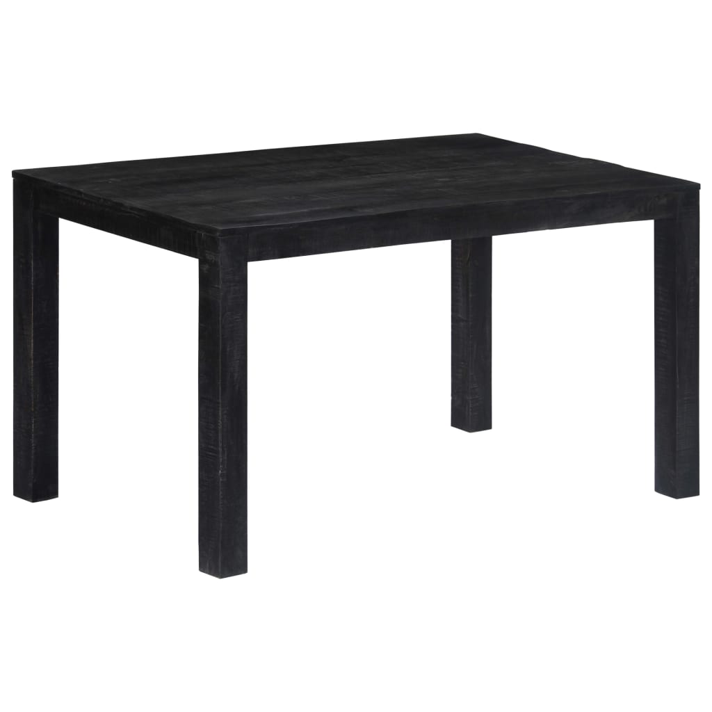 vidaXL Mesa de jantar 140x80x76 cm madeira de mangueira maciça preto