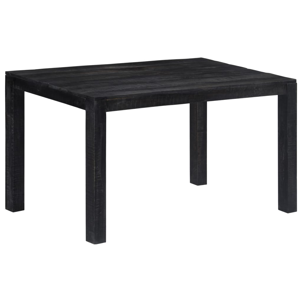 vidaXL Mesa de jantar 140x80x76 cm madeira de mangueira maciça preto