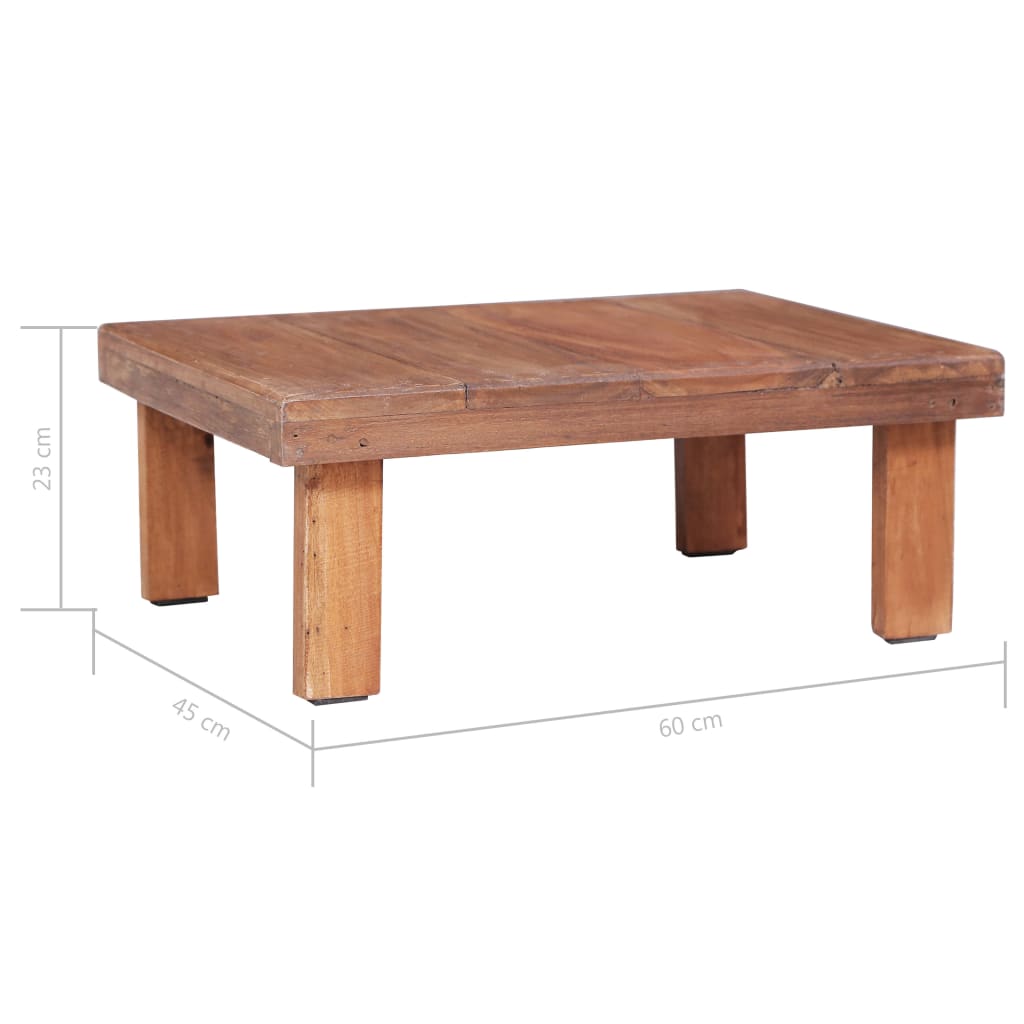 vidaXL Mesa de centro 60x45x23 cm madeira recuperada maciça