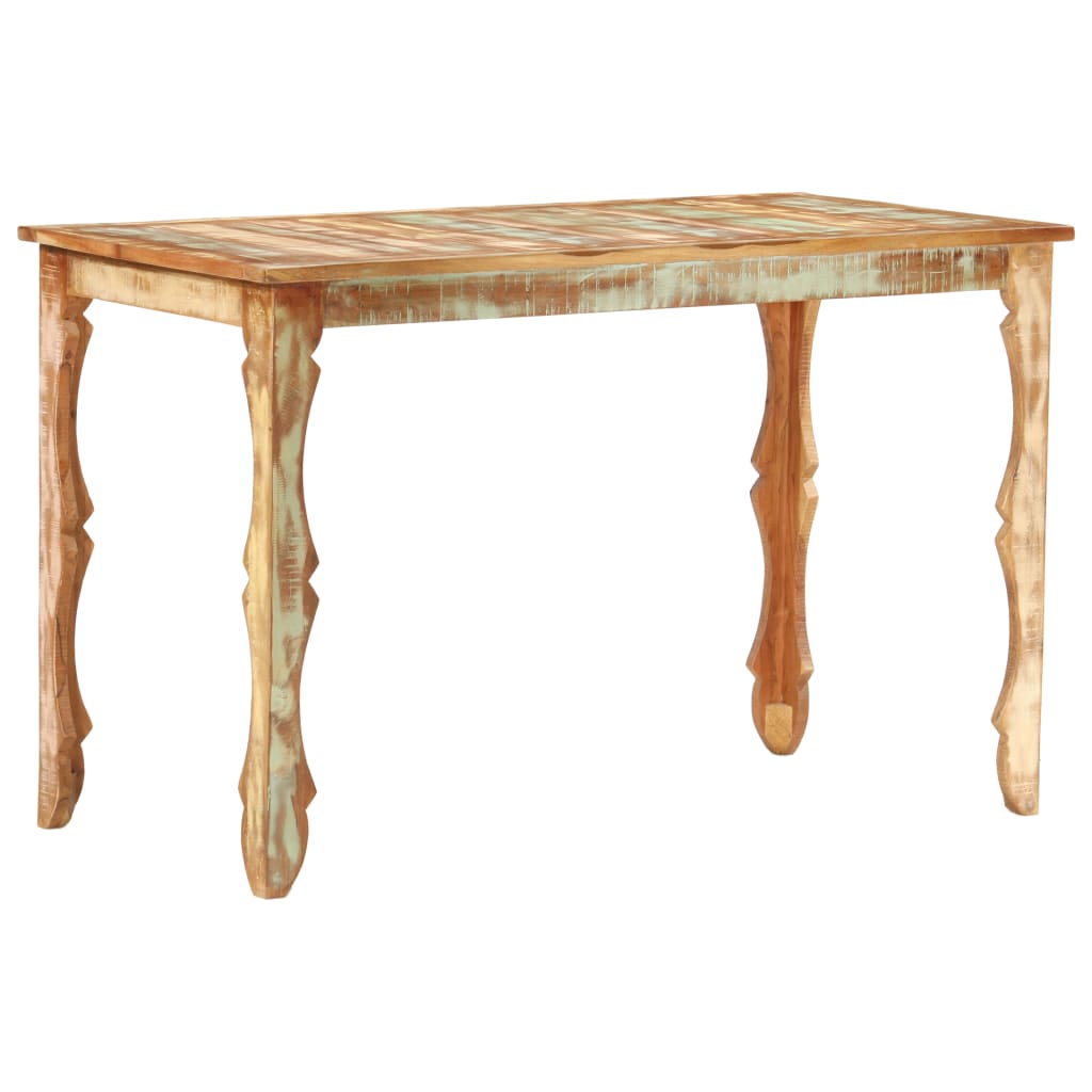 vidaXL Mesa de jantar 120x60x76 cm madeira recuperada maciça