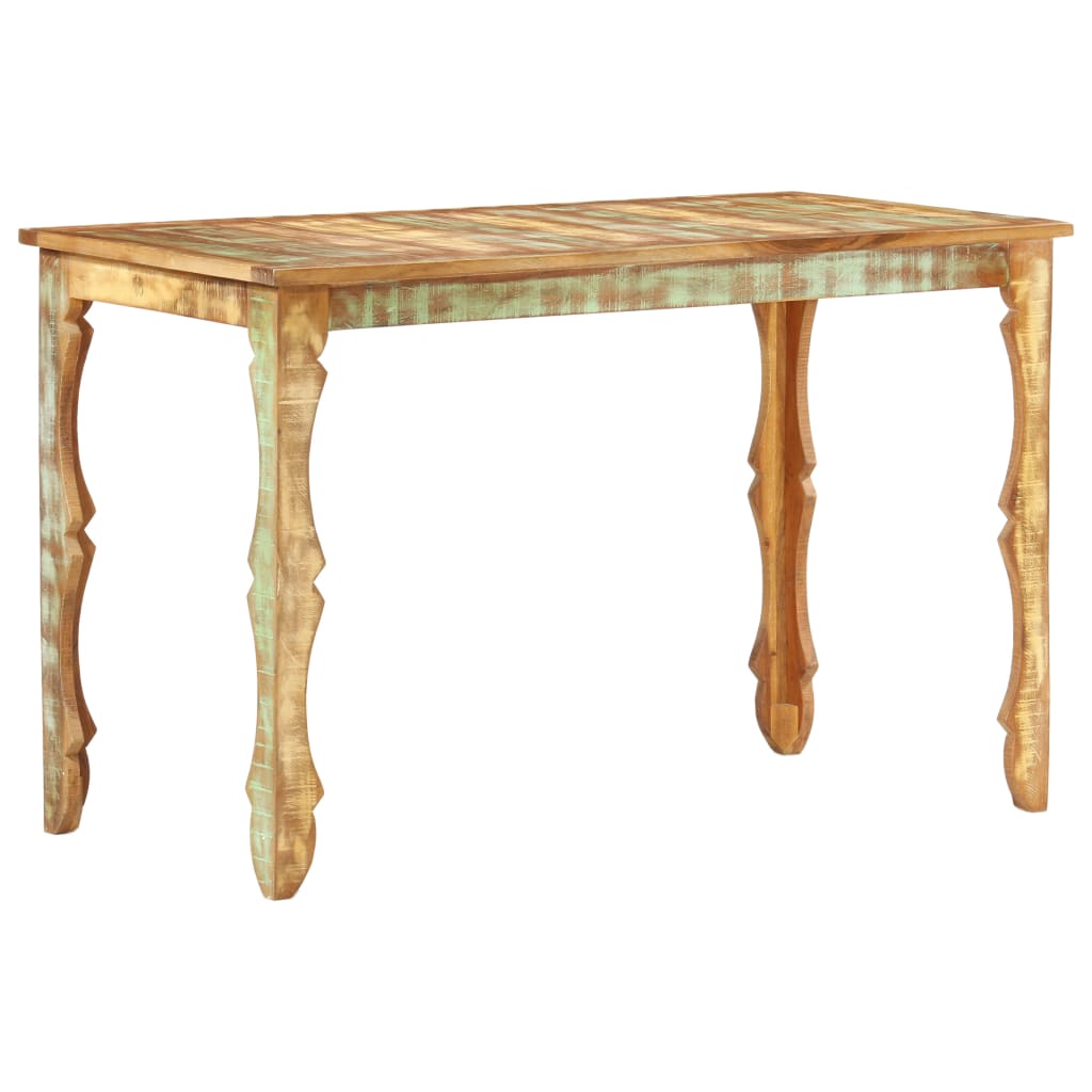 vidaXL Mesa de jantar 120x60x76 cm madeira recuperada maciça