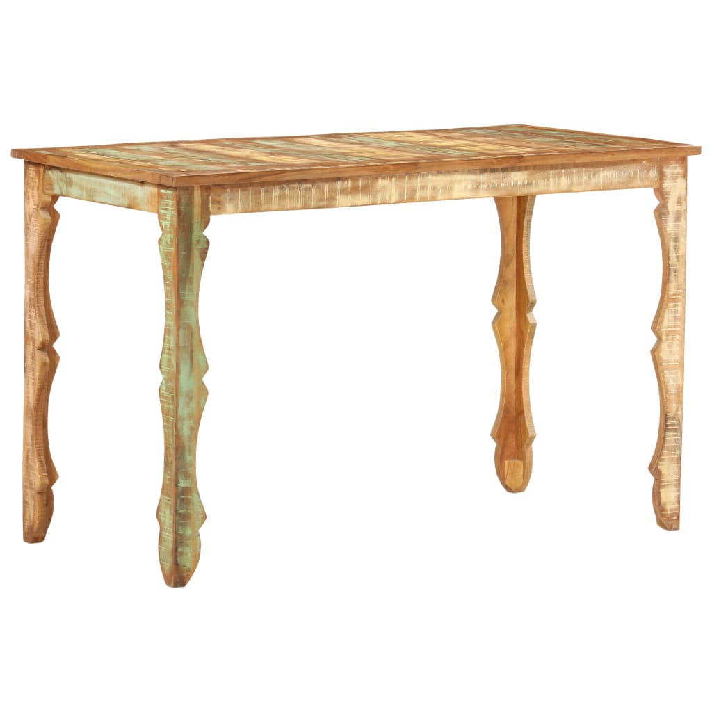 vidaXL Mesa de jantar 120x60x76 cm madeira recuperada maciça