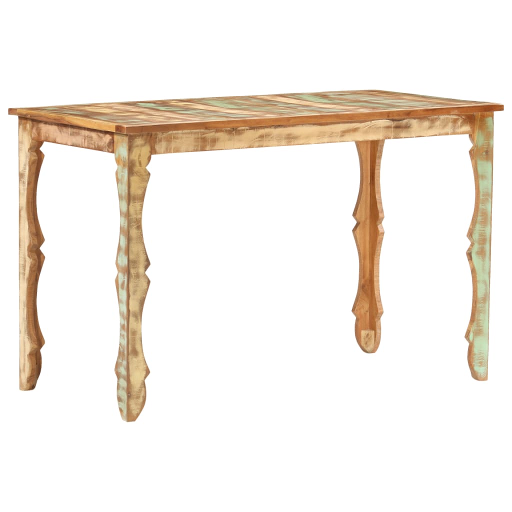 vidaXL Mesa de jantar 120x60x76 cm madeira recuperada maciça