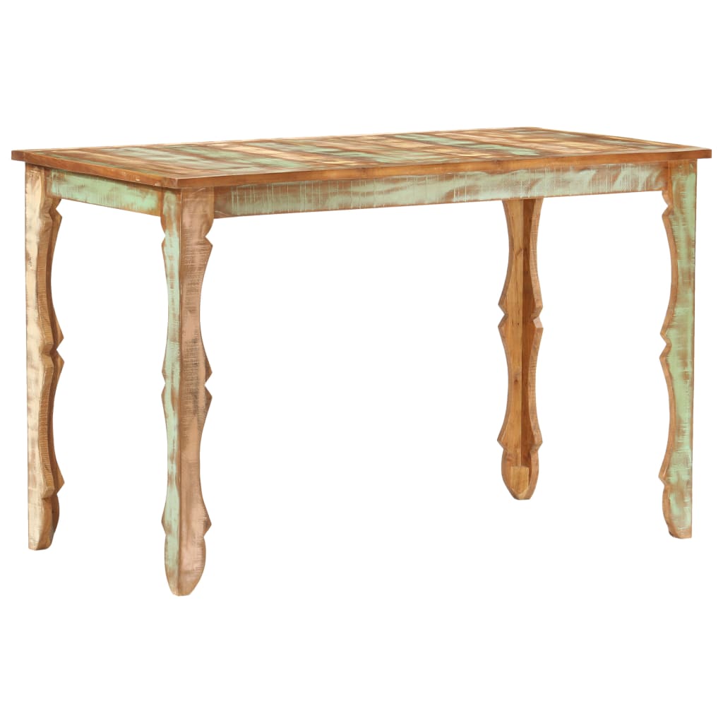 vidaXL Mesa de jantar 120x60x76 cm madeira recuperada maciça