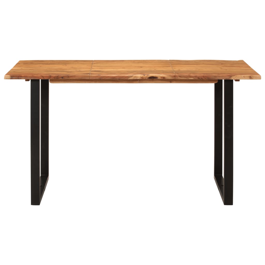 vidaXL Mesa de jantar 140x70x76 cm madeira de acácia maciça