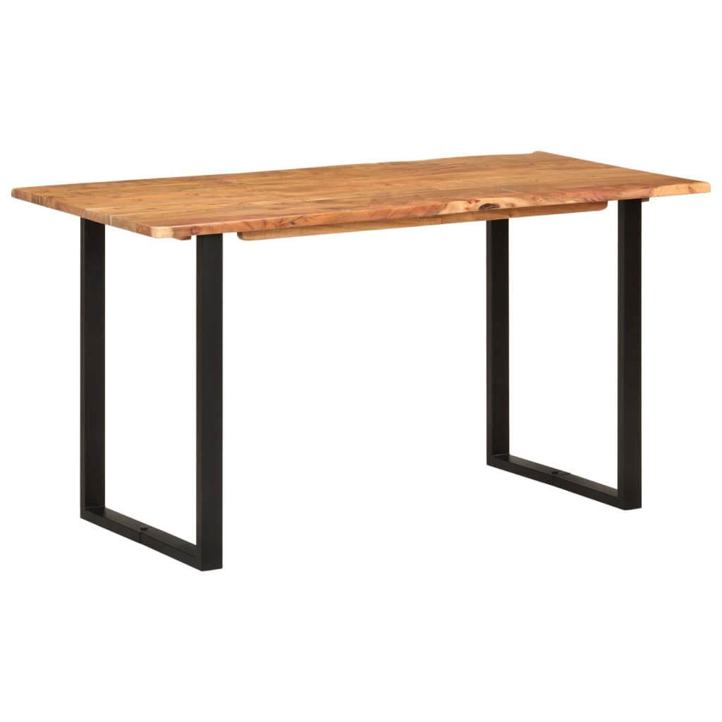 vidaXL Mesa de jantar 140x70x76 cm madeira de acácia maciça