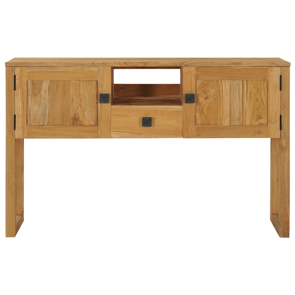 vidaXL Mesa consola 120x32x75 cm madeira de teca maciça