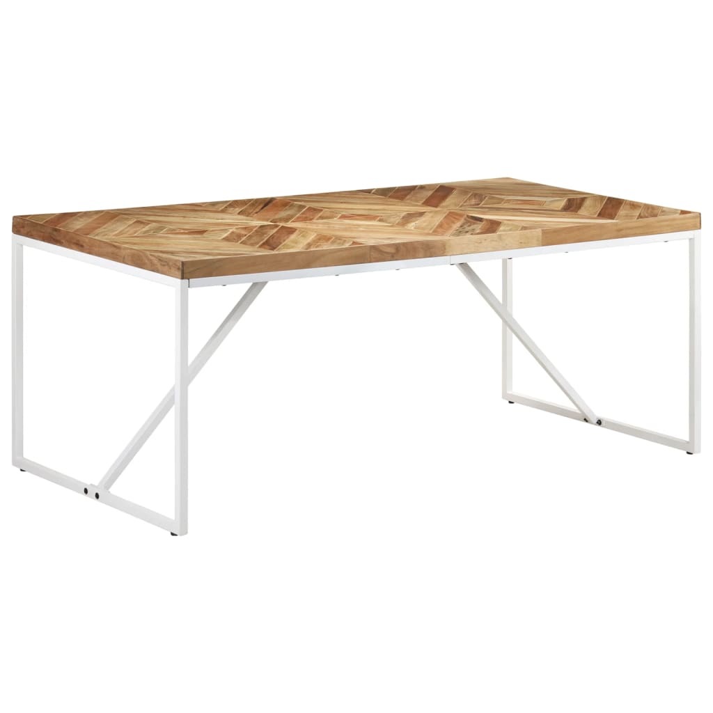 vidaXL Mesa de jantar 180x90x76 cm madeira acácia maciça e mangueira