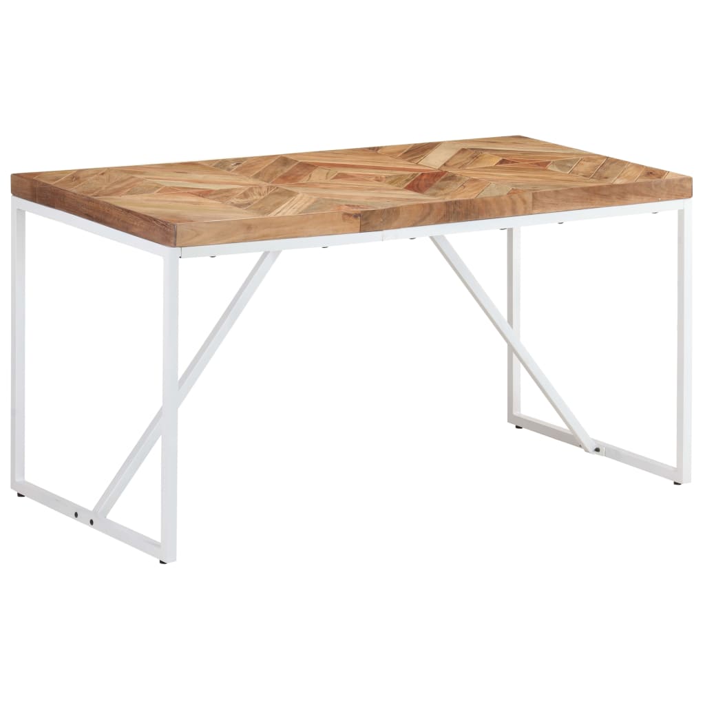 vidaXL Mesa de jantar 140x70x76 cm madeira acácia maciça e mangueira