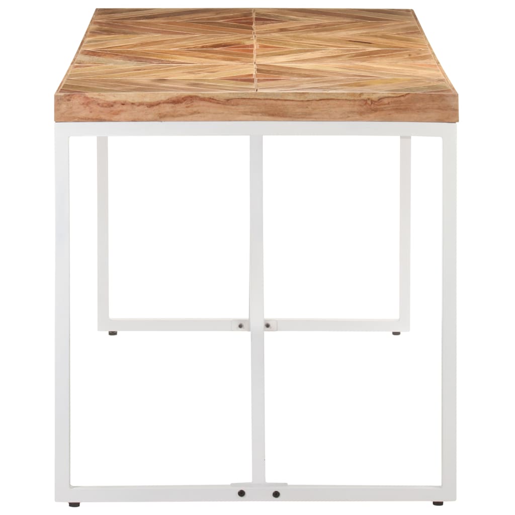 vidaXL Mesa de jantar 140x70x76 cm madeira acácia maciça e mangueira