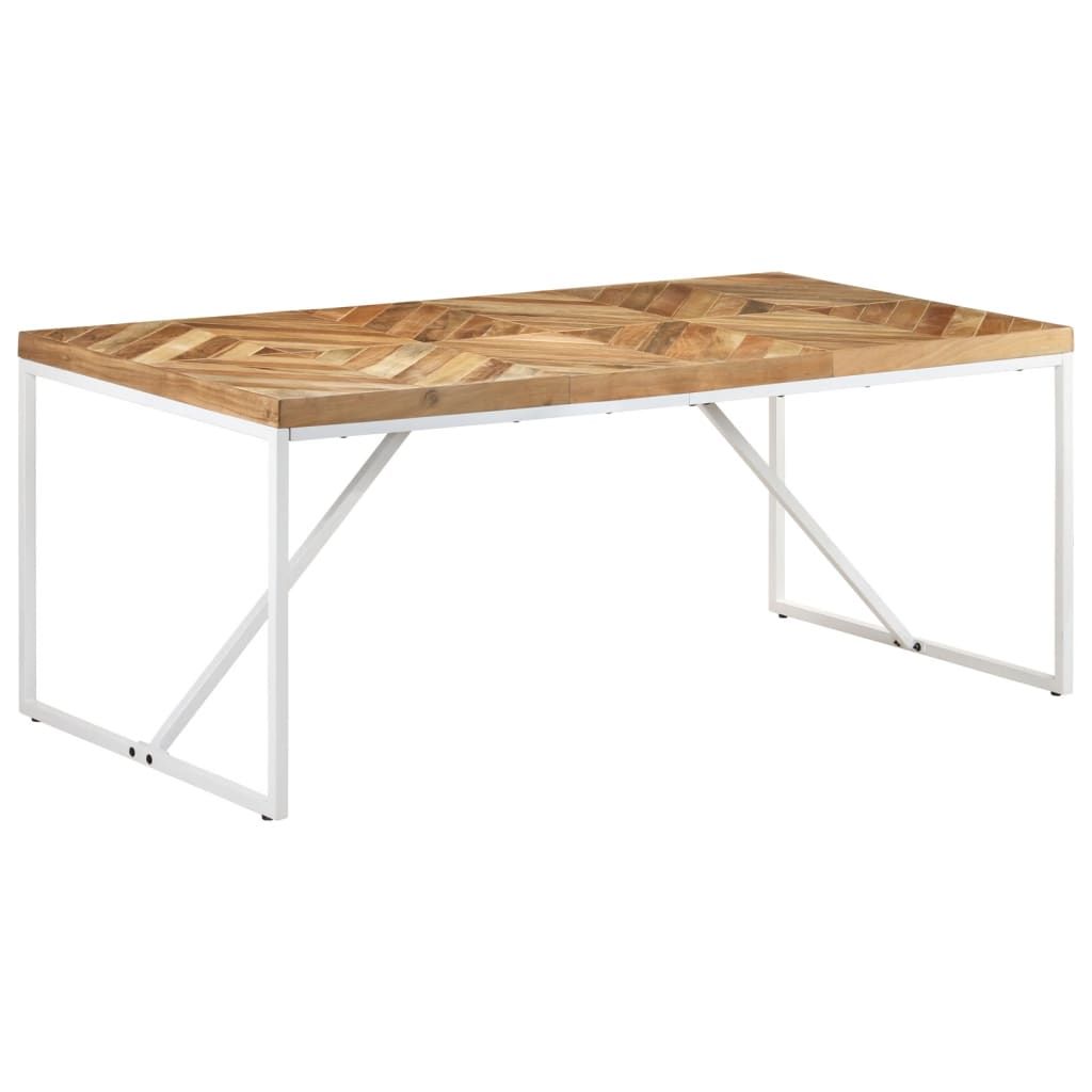 vidaXL Mesa de jantar 180x90x76 cm madeira acácia maciça e mangueira