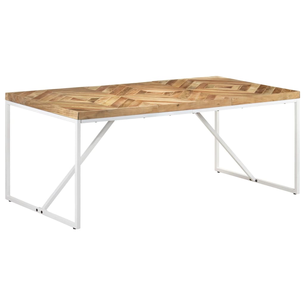 vidaXL Mesa de jantar 180x90x76 cm madeira acácia maciça e mangueira