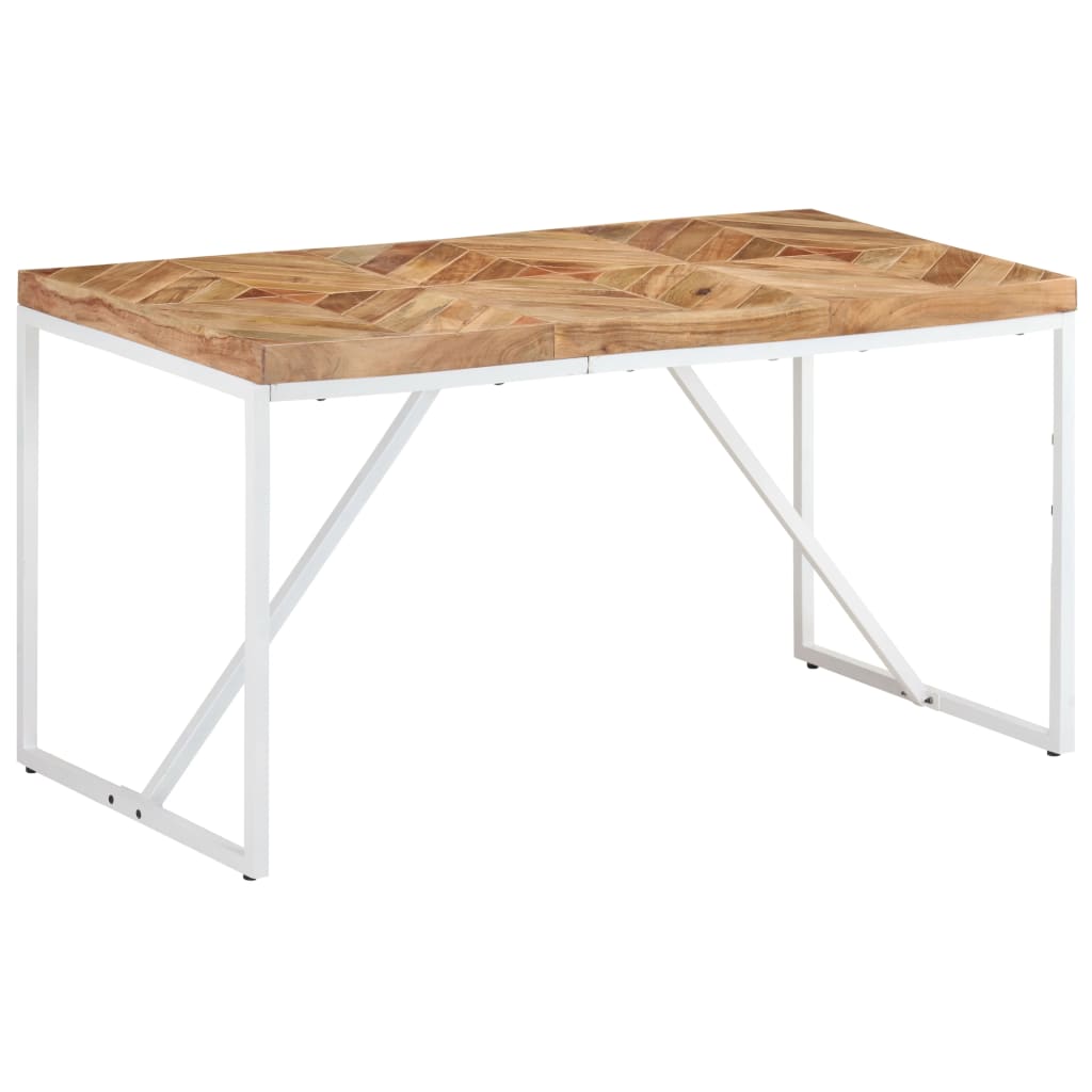 vidaXL Mesa de jantar 140x70x76 cm madeira acácia maciça e mangueira