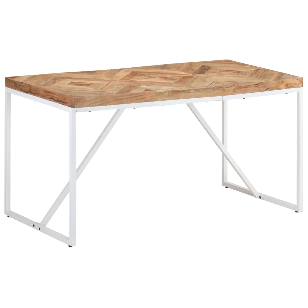 vidaXL Mesa de jantar 140x70x76 cm madeira acácia maciça e mangueira