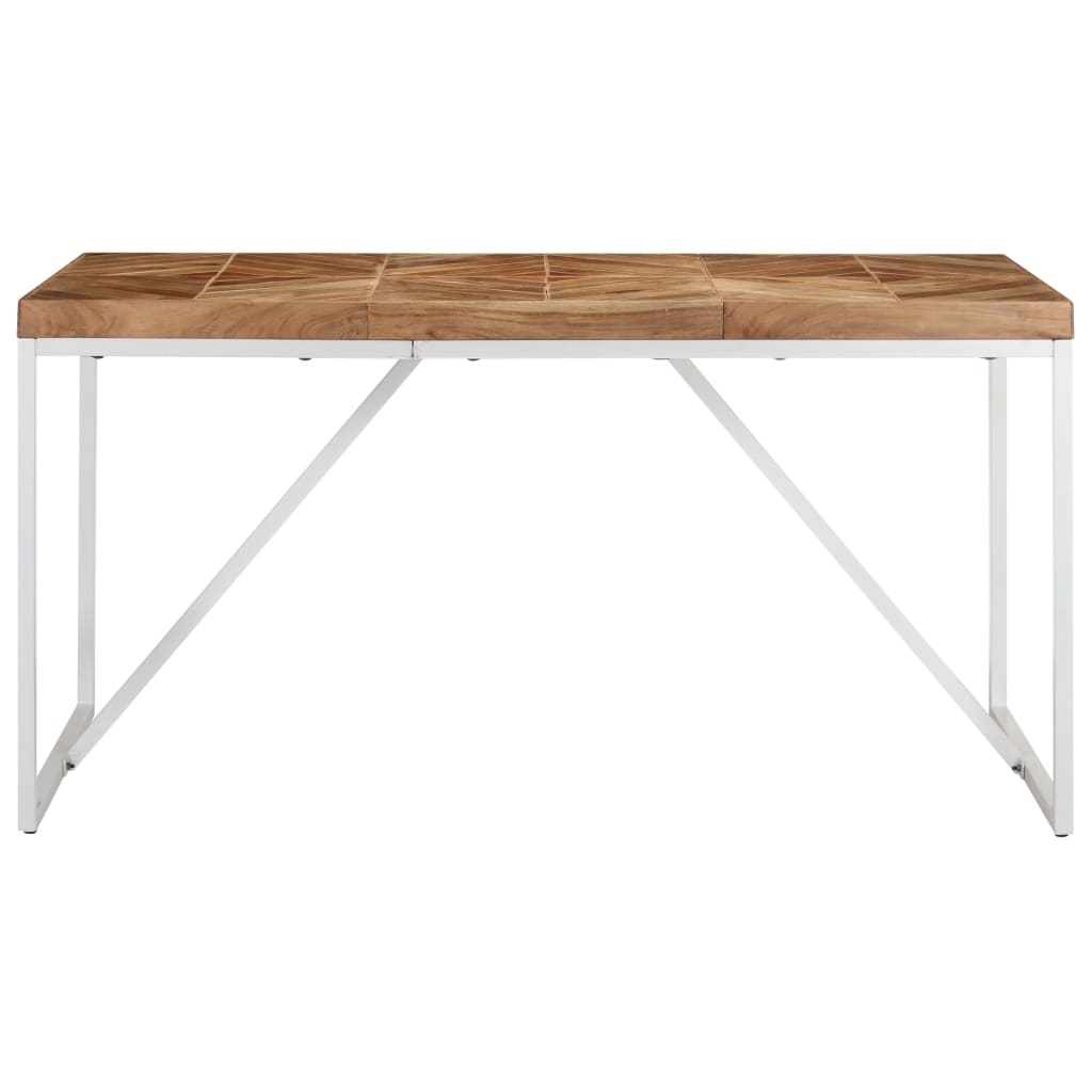 vidaXL Mesa de jantar 140x70x76 cm madeira acácia maciça e mangueira