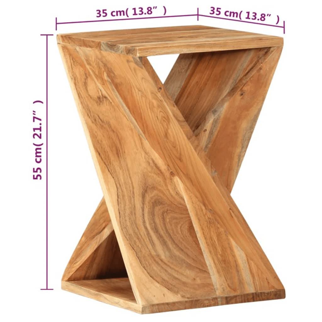 vidaXL Mesa de apoio 35x35x55 cm madeira de acácia maciça