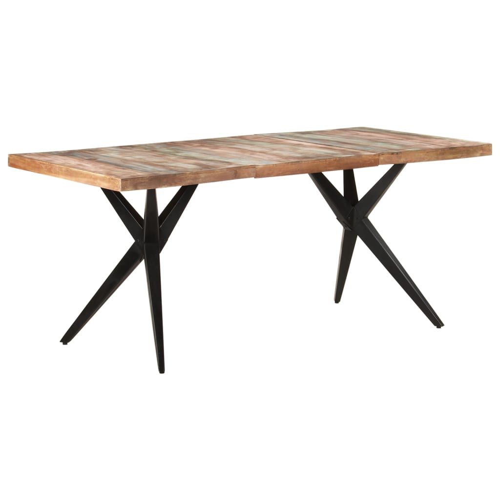 vidaXL Mesa de jantar 180x90x76 cm madeira recuperada maciça