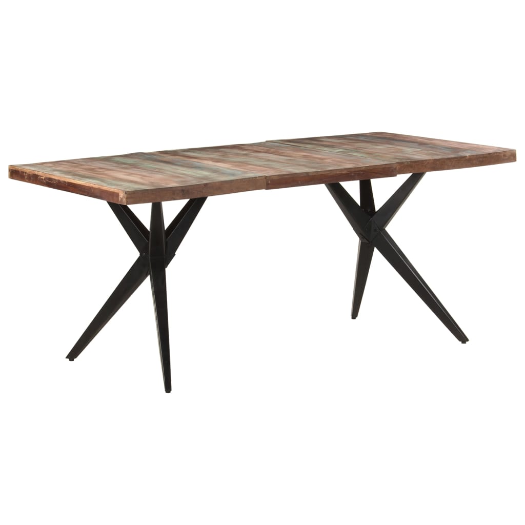 vidaXL Mesa de jantar 180x90x76 cm madeira recuperada maciça